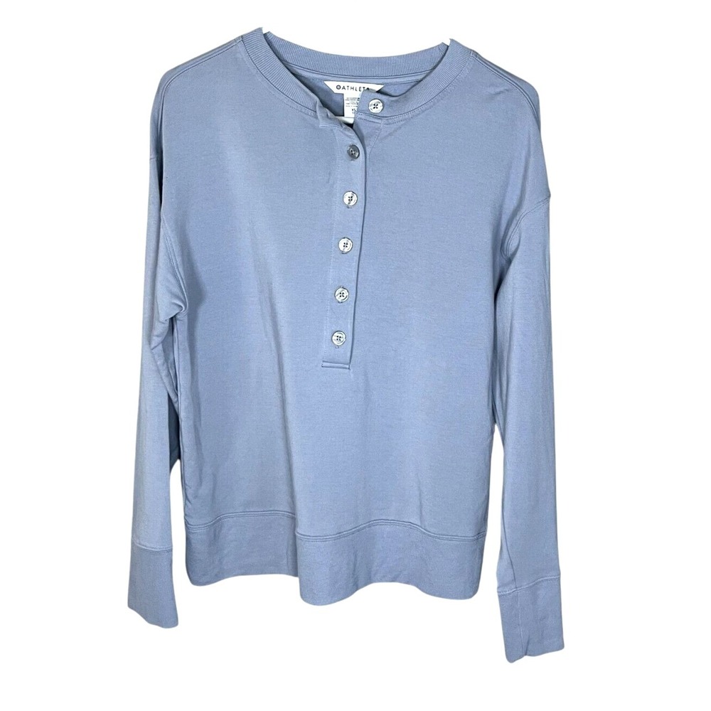Athleta Women's OVERSIZED Soft Long Sleeve Sweatshirt Blue Size XS